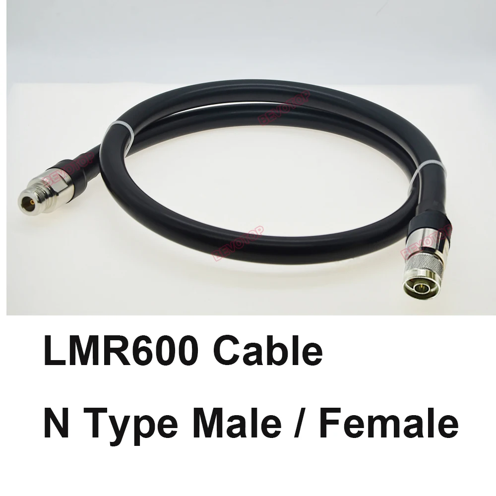 N Male to N Male Plug LMR600 Cable Low Loss 50ohm 50-12 RF Coaxial Extension Jumper Pigtail for 4G LTE Cellular Signal Booster