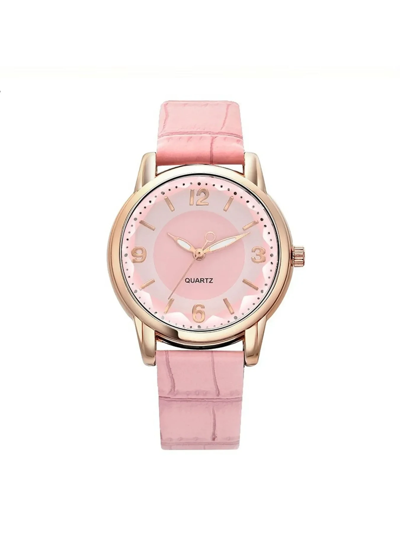 Two tone dial watch, women's high-end feel, women's alloy quartz watch strap decoration, women's watch strap