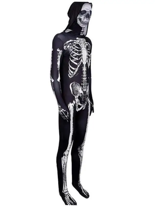 

Halloween Skeleton Cosplay Onesie Tights Performance Costume Chinese Manufacturer No Brand Registered No Model Number