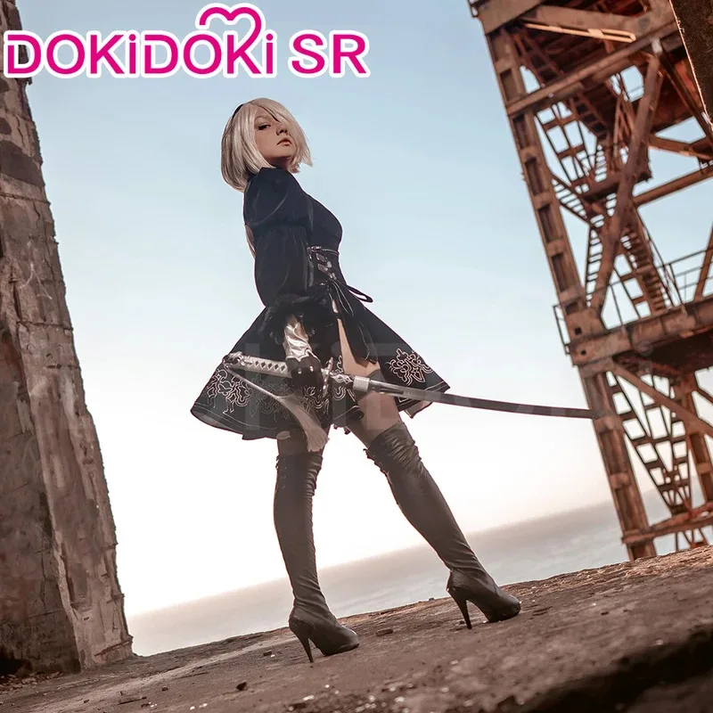 DISPONIBILE 2B/2P Gioco Cosplay Costume Cosplay DokiDoki-SR YoRHaa No. 2 Tipo B Parrucca Cosplay Scarpe Costume da donna Due stili Cosplay