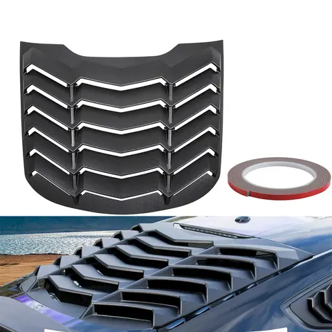 포드 머스탱 2015 2016 2017 2018 2019 2020 2021 리어 윈도우 루버, 윈드실드 선쉐이드 커버 벤트 GT 람보 스타일 커스텀