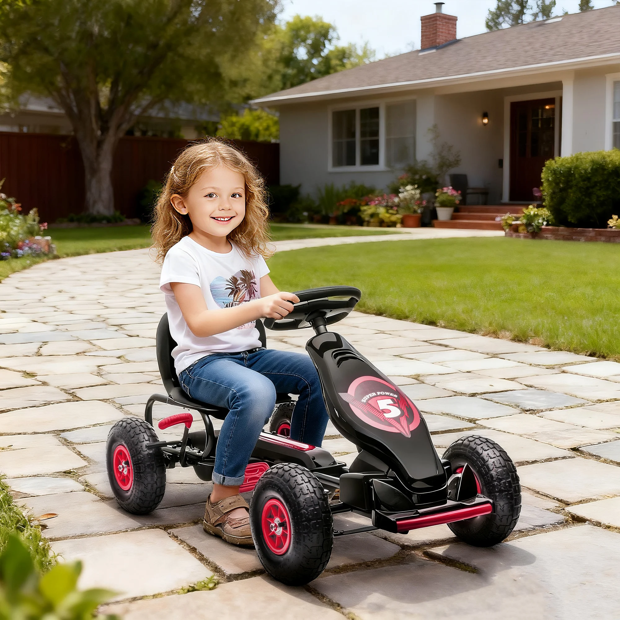 Go Kart Pedal Kids - عربة أطفال تعمل بالدواسات مع تصميم