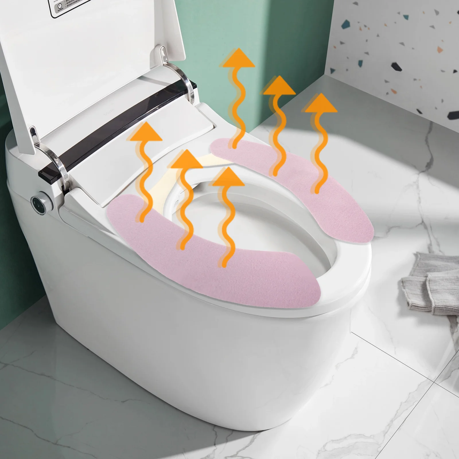 

Close Heated Toilet Seat Heating Cushion Portable Covers for Bathroom