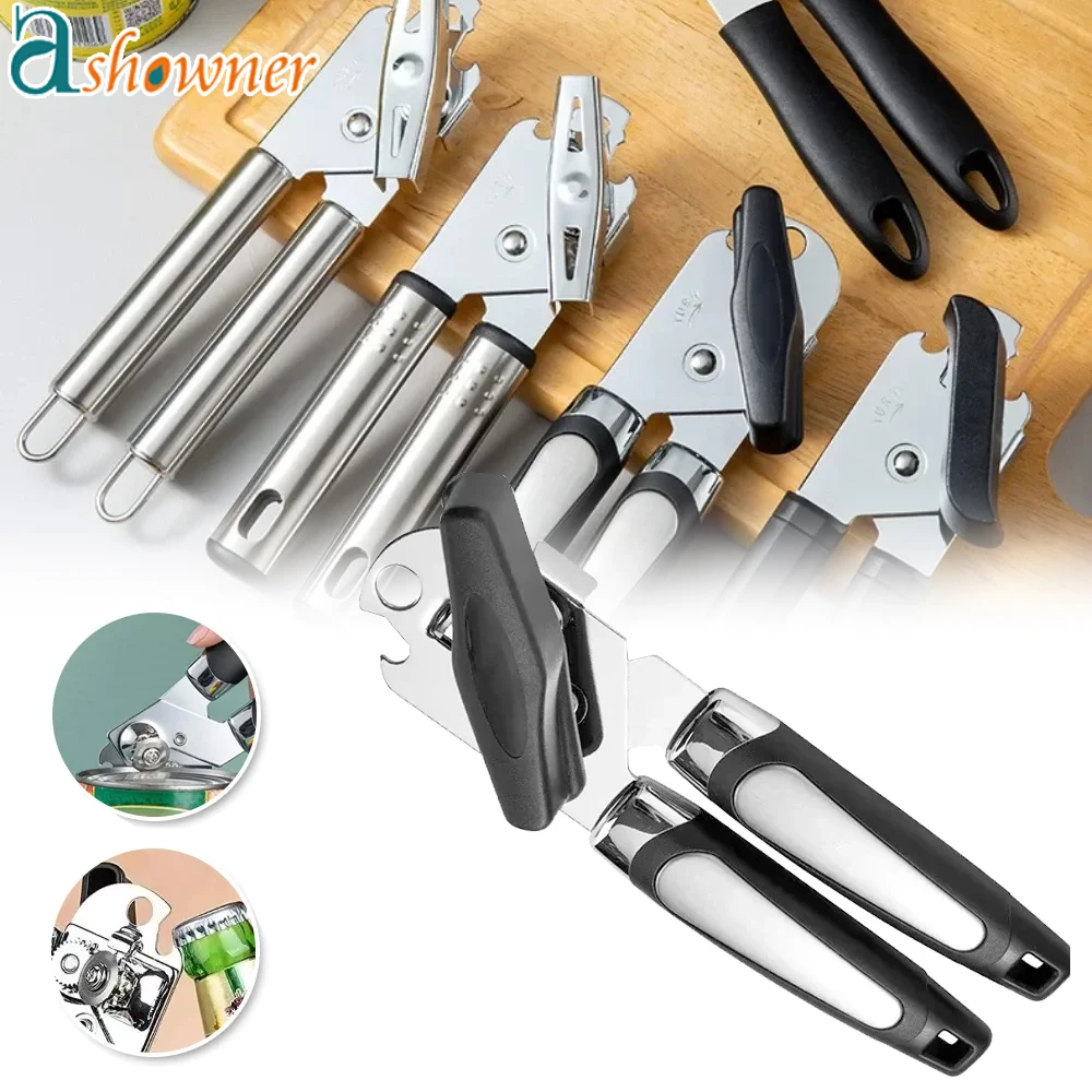 

Kitchen Spice Can Opener Stainless Steel Manual Multi-function Can Opener Wine Bottle Opener for Kitchen Party Bottle Turn On