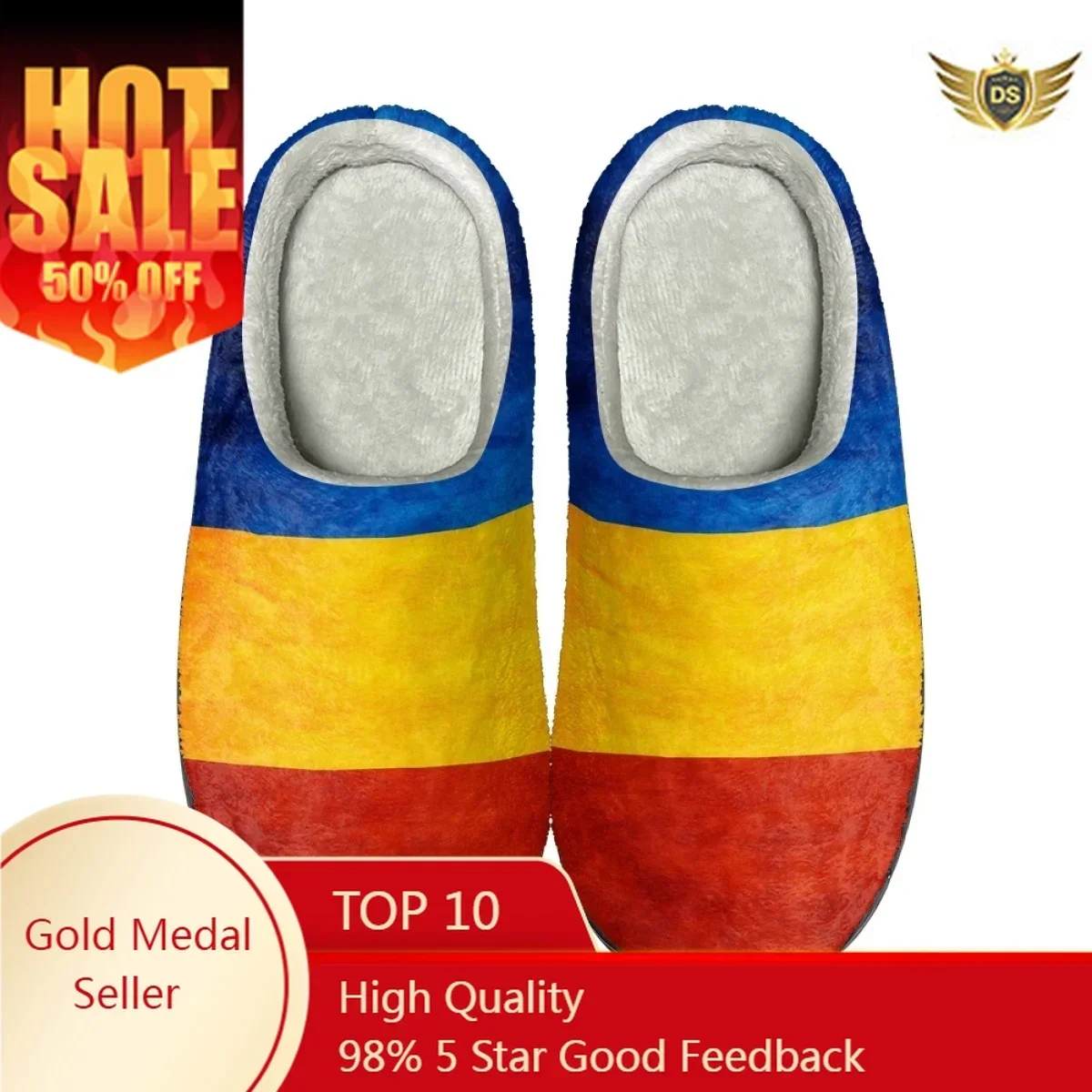 

Casual Flats Indoor Floor Slippers Flag Of Romania Women's Warm Home Cotton Slippers Comfortable Non-slip Men Footwear Zapatos