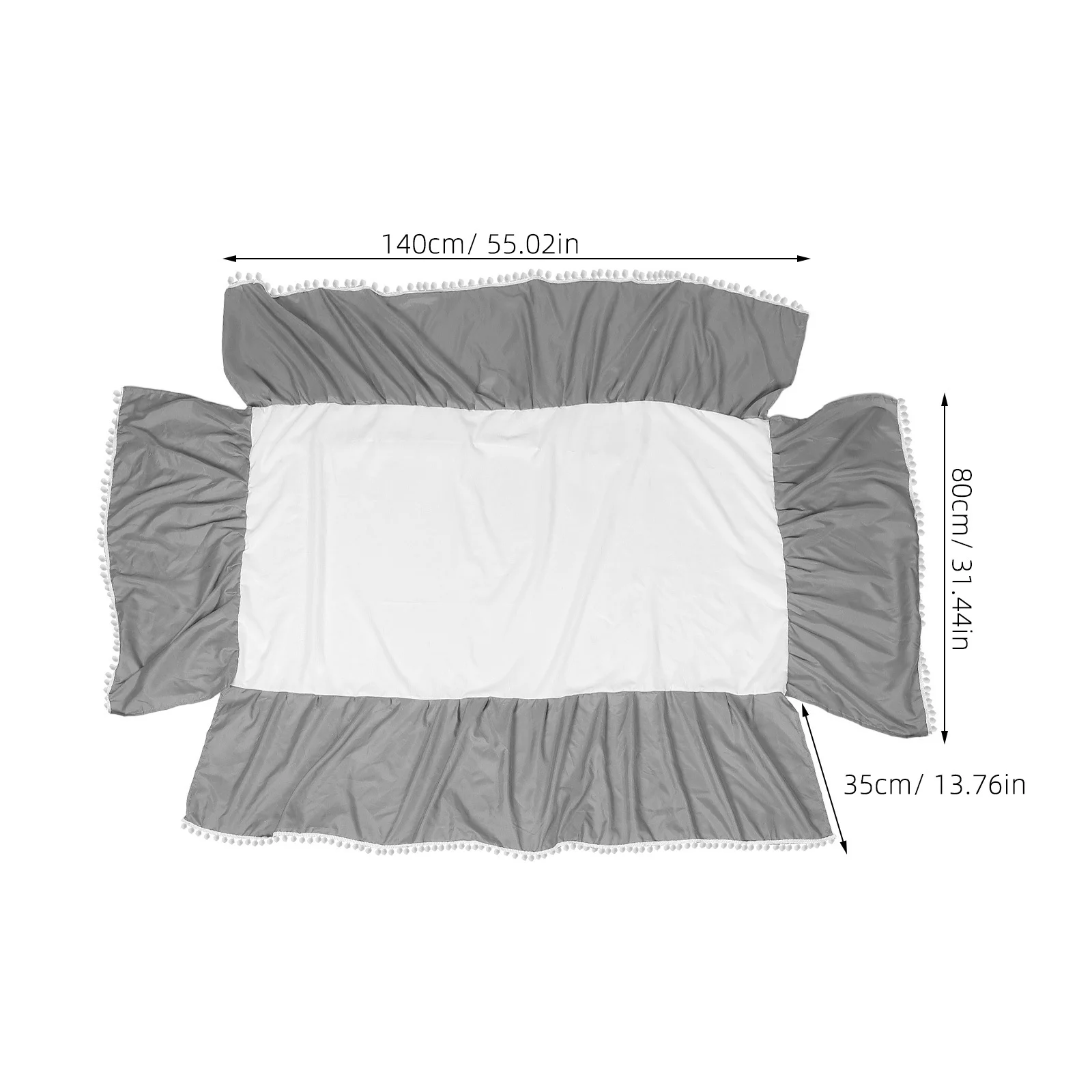 تنورة سرير قطنية، غطاء سرير محايد، حماية من الحطام، ملحقات سرير بوم بوم الناعمة، ملاءة مرتبة مناسبة