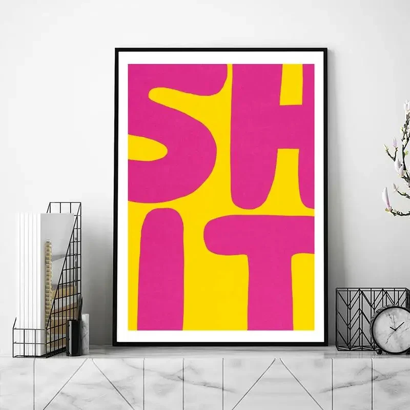 David Shrigley Art SHIT POSTER Modern Abstract Living Room Wall Art Canvas Painting Home Decoration Small Pictures