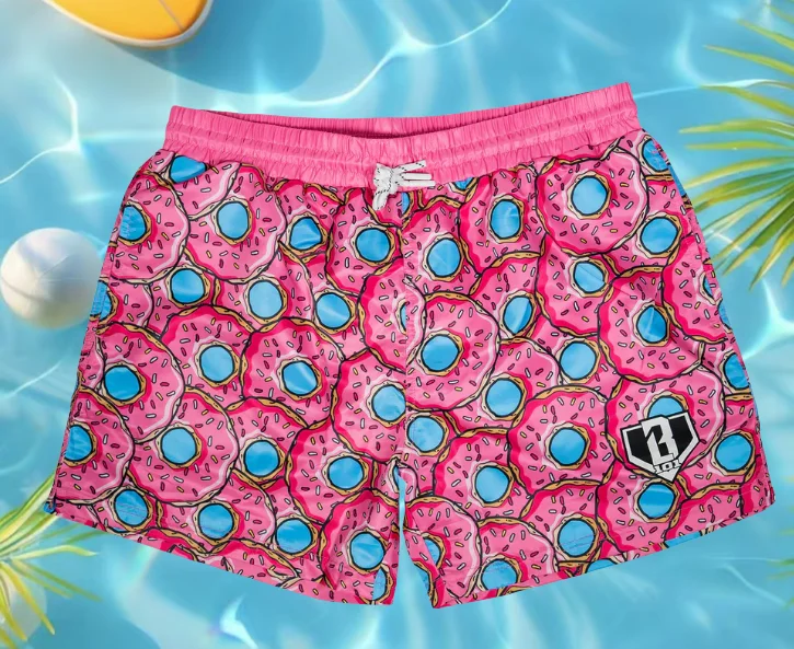 

2025 Summer Hot Sale Donut Swimming Trunks Comfortable Breathable Quick-drying Skin-friendly Men's Motorcycle Shorts