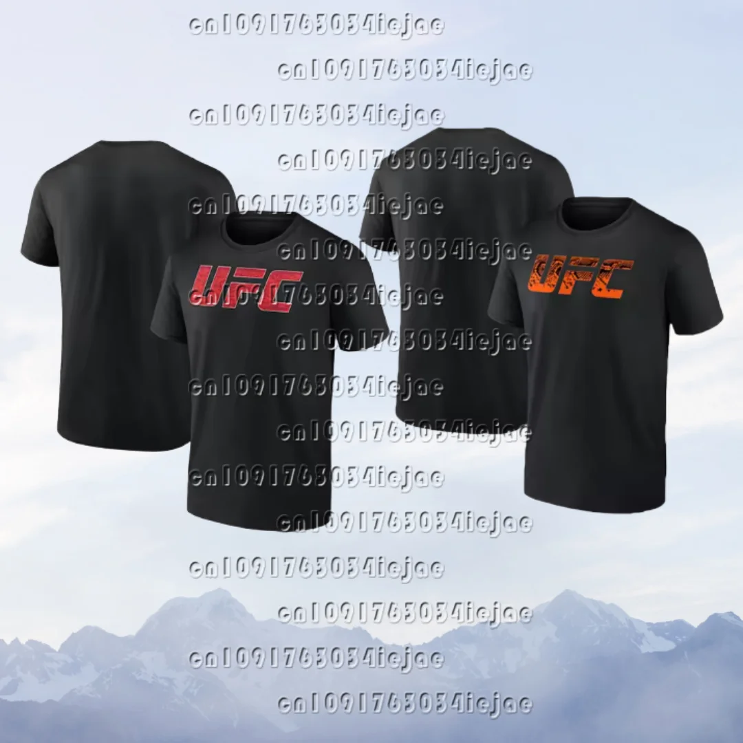 

2025 Men and women's Fashion Bestseller UFC Boxing Match Extreme Sports Enthusiasts Quick drying Breathable Short Sleeve Top