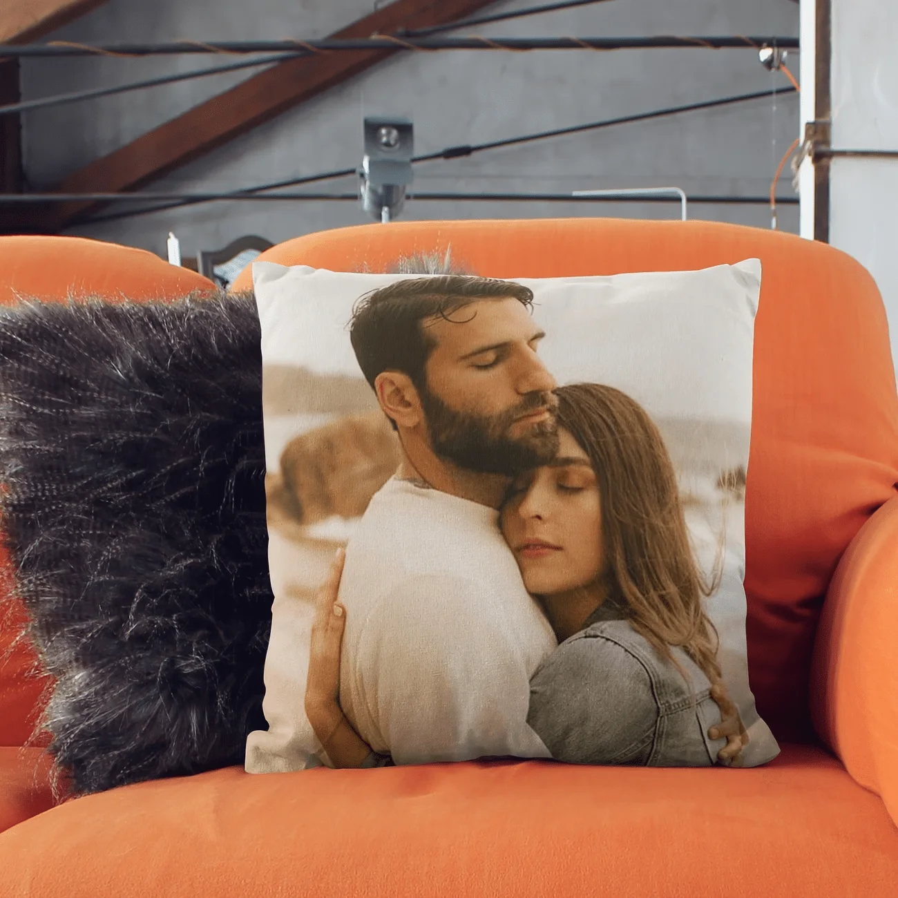 Custom photo pillowcases, personalized with family photos and couple photos, printed on both sides. Pillow insert not included