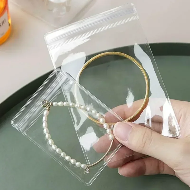 PVC Thickened Sealed Bag Moisture Proof Anti-Oxidation Transparent Ziplock Bag Ring Earrings Pendant Jewelry Storage Bag