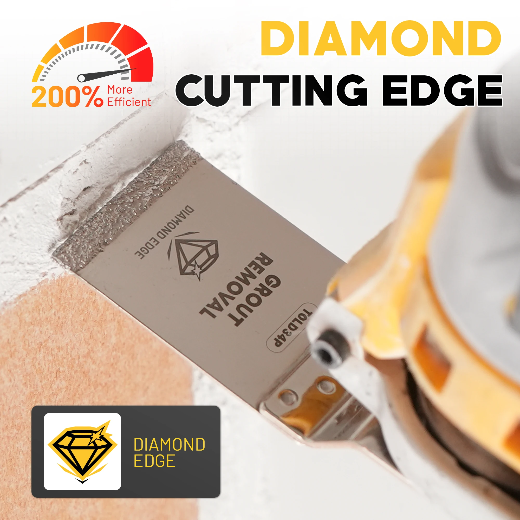 مجموعة شفرات المنشار المتأرجحة الماسية من TOLESA شفرات متعددة الأدوات لقطع الماس المتأرجحة لإزالة الجص، هاون نظيف 3 قطع