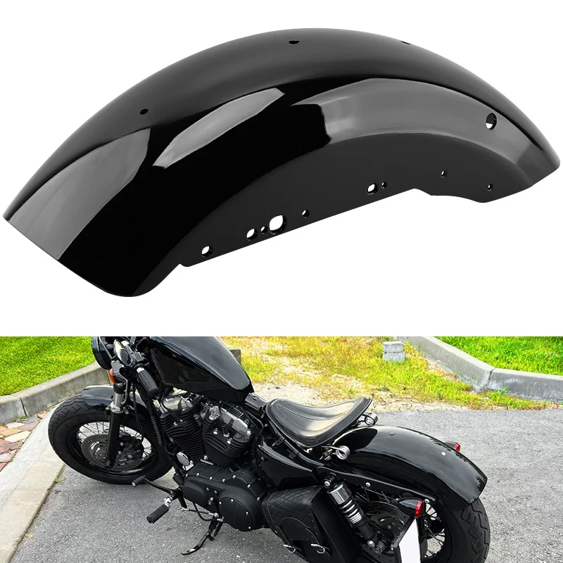 For Harley-Davidson Sportster XL 883 XL1200 48 72 2004-UP Motorcycle Accessories Rear Fender Gloss Black Mudguard Splash Cover