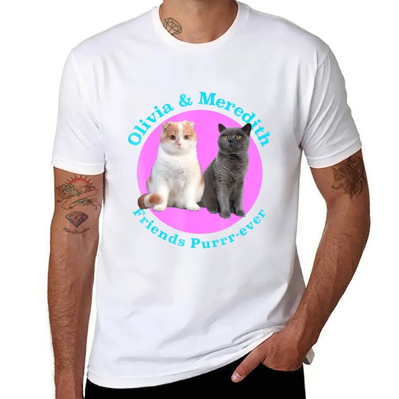 

Purrr Olivia Tee Shirt Meredith Cat Ever And Friends T-Shirt Casual Loose Fit Summer Tee Shirt
