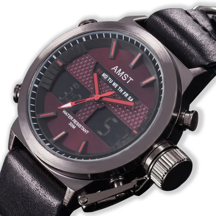 AMST *foreign trade hot-selling electronic quartz watch fashionable business simple casual men's watch