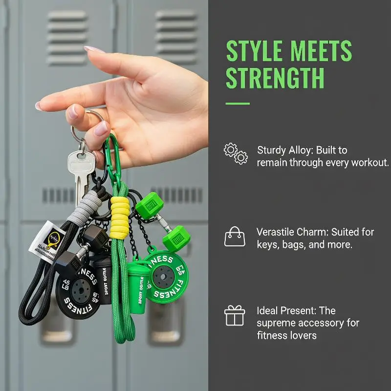 Trendige Fitness-Kreativ-Mini-Schlüsselanhänger, Paar-Auto-Taschen-Fitness-Schlüsselanhänger, Sport-Accessoires – Detail 4