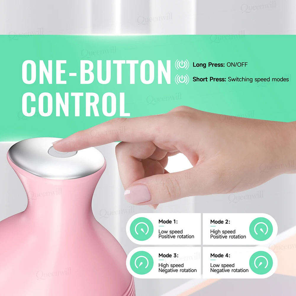 電動頭皮マッサージャー 充電式ヘッドマッサージデバイス ハンドヘルドヘッドスクラッチャー 髪の成長ストレスリラックスに最適、理想的なギフト