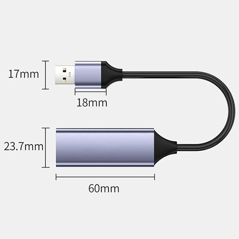 Adaptador Ethernet USB a RJ45, adaptador de red USB 3,0, Internet para PC, USB 1000Mbps para ordenador portátil/TV Box