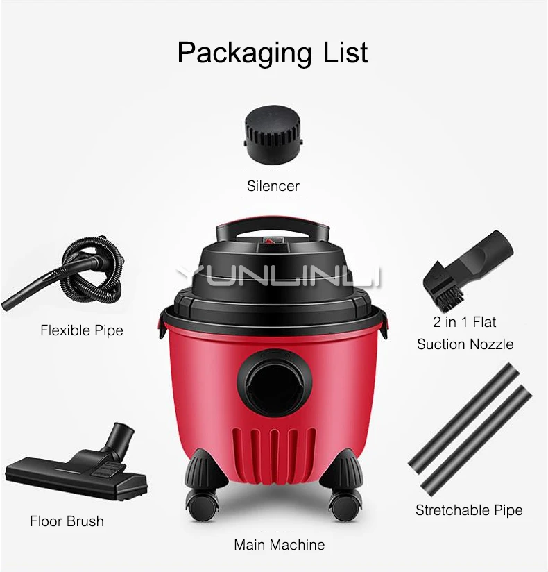 가정용 진공 청소기 건식 습식 세척 블로잉 클리너 3 버킷 진공 청소기 음소거 상업용 진공 청소기