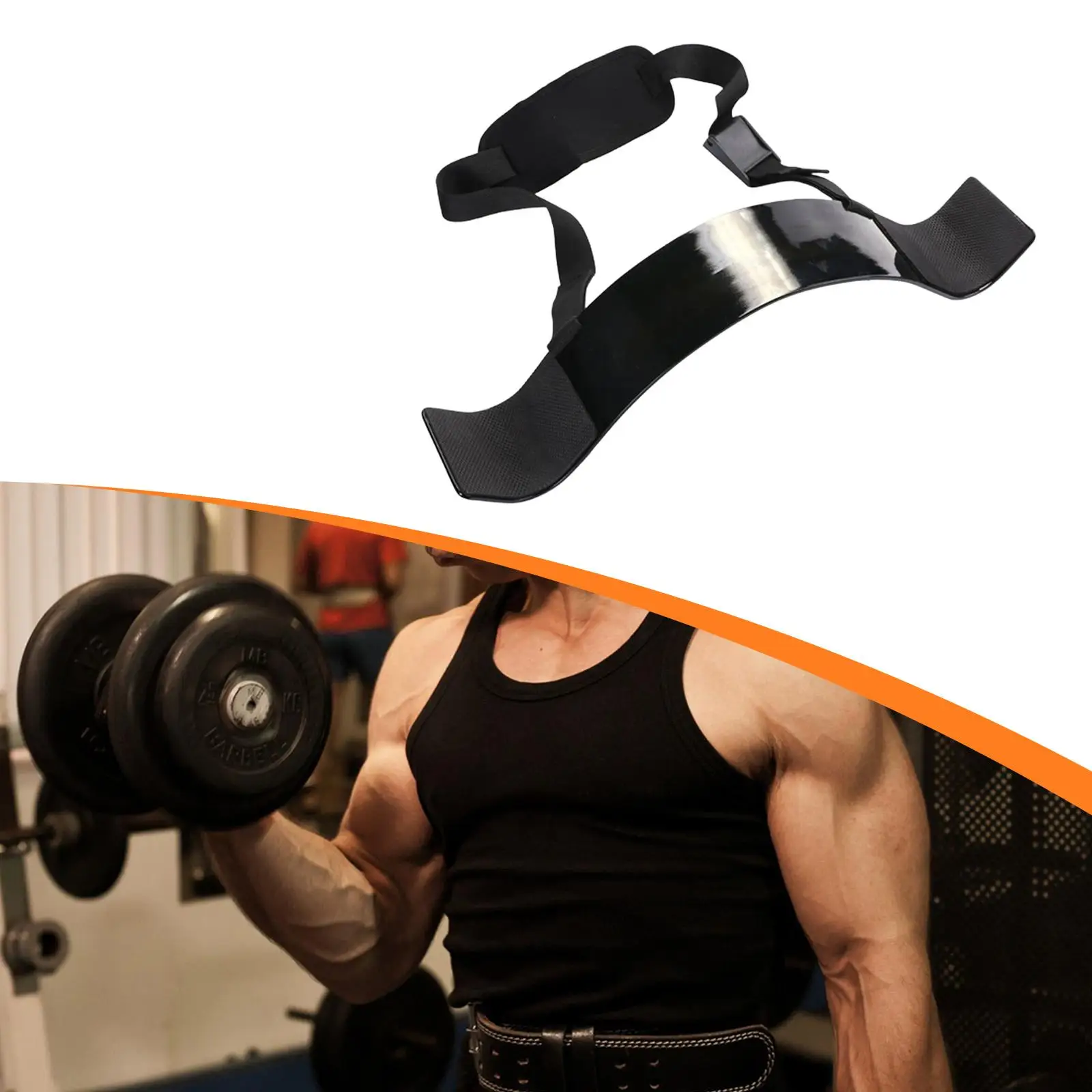 Bicep Arm Blaster Adjustable Straps, Convenient, Padded Edges Accessories Strength Training