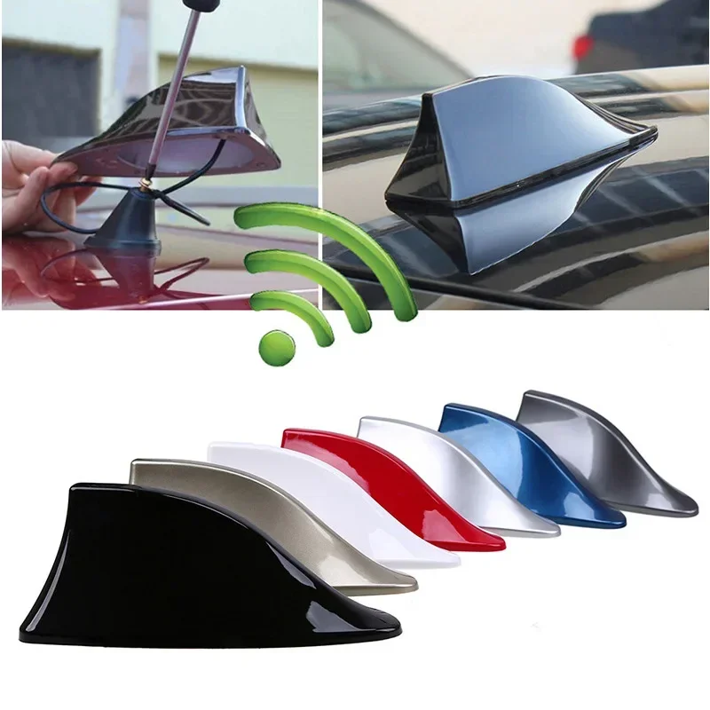 Car Shark Fin Antenna Wireless Aerials Radio FM Signal Receiver Roof Radome Antennas Auto Styling Parts Model for All Car Models