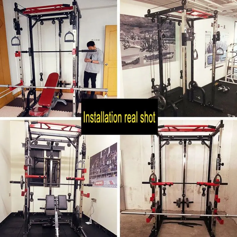 Home Gym Equipment Multi Functional Trainer Machine Power Rack with Jammer Arm Smith