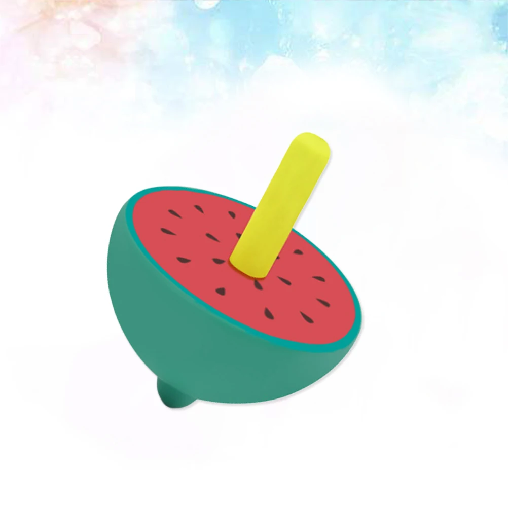 

Wooden Fruit Spiral Traditional Toys Mini Top Watermelon Shape for Kids