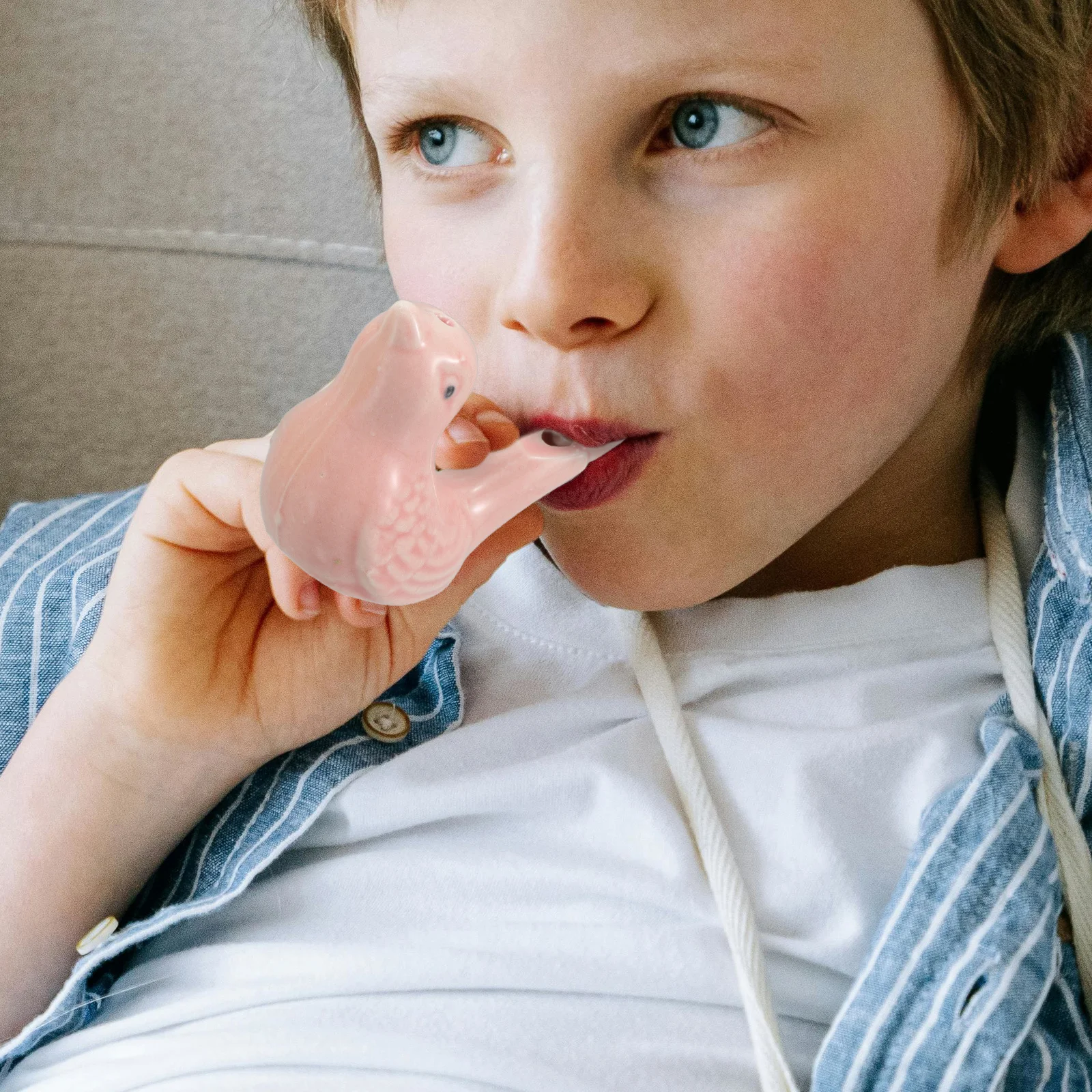 

4Pcs Ceramic Bird Call Whistles Animal Shape Colorful Hanging Rope Musical Instrument Outdoor Camping Birthday