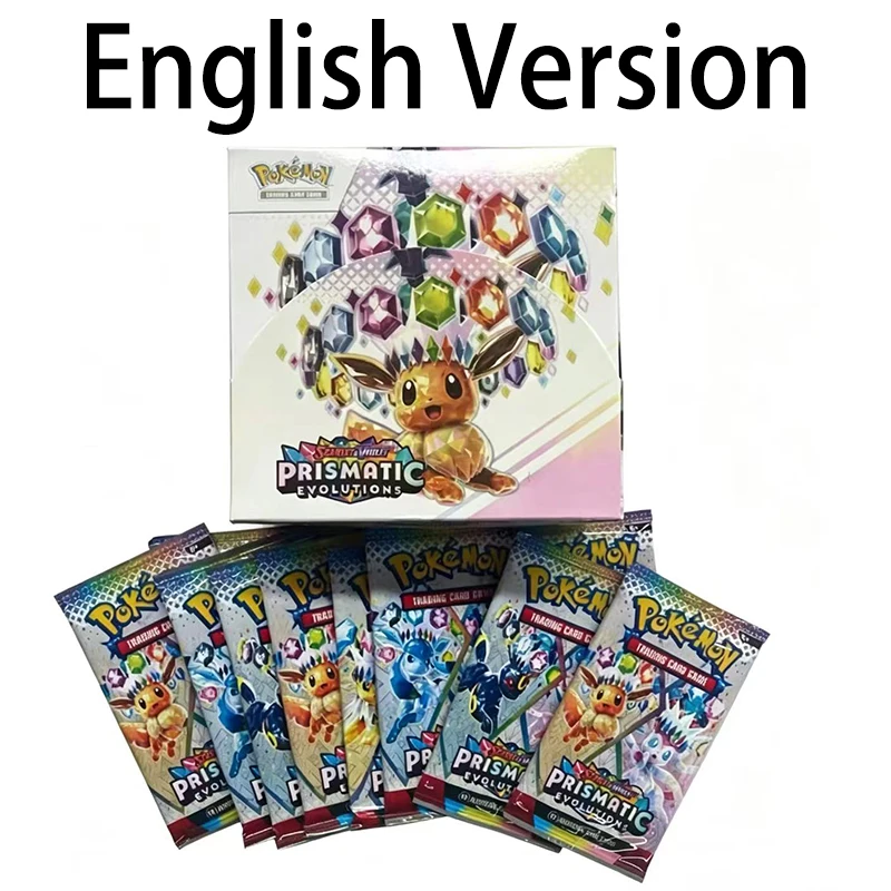 360Pcs Card MEGA EVOLUTION Lucario Prismatic Evolutions Game Cartoon English version Booster Battle Transaction Card Gift