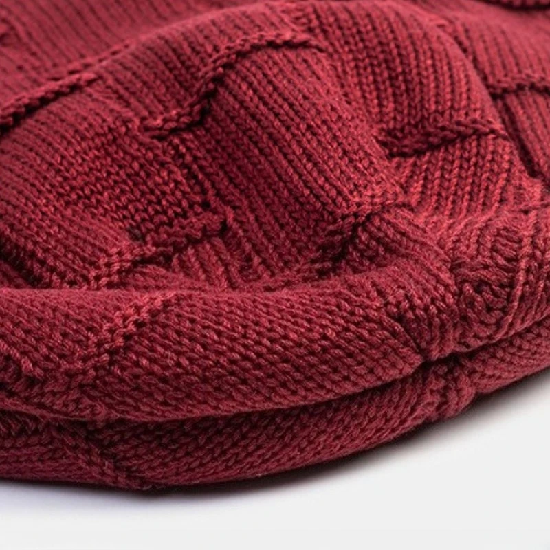 رجل كبير الحجم سميكة بونيه الشتاء الرياضة في الهواء الطلق الدافئة Skullies قبعة الرجال سدادات حماية الأذن قبعة متماسكة يندبروف التزلج القبعات Gorro #5