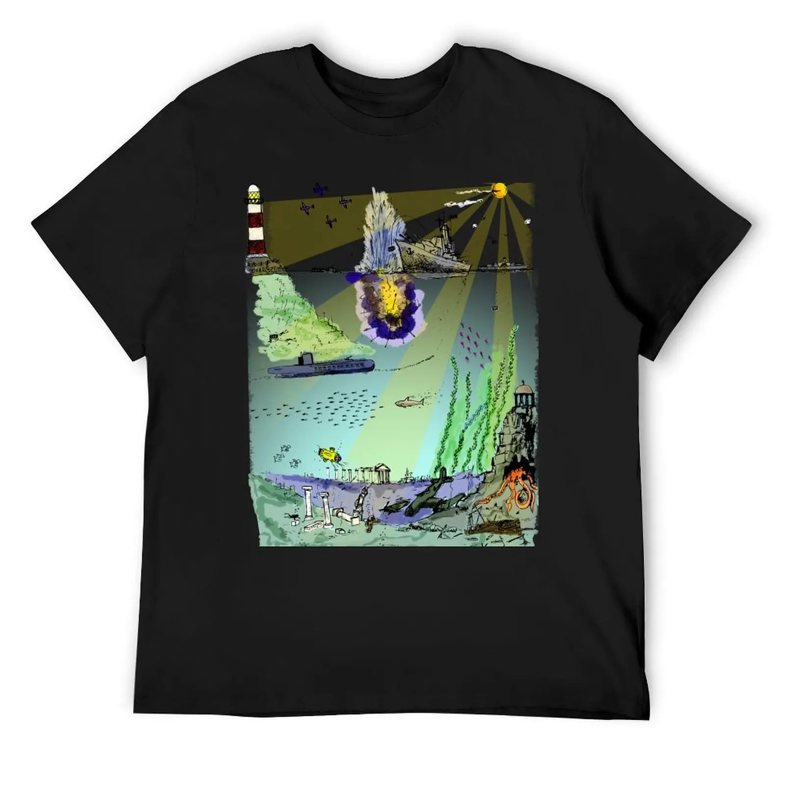 

Ocean Depths Colour T-Shirt vintage graphic tee man clothes sweat luxury t-shirt men graphic t shirts