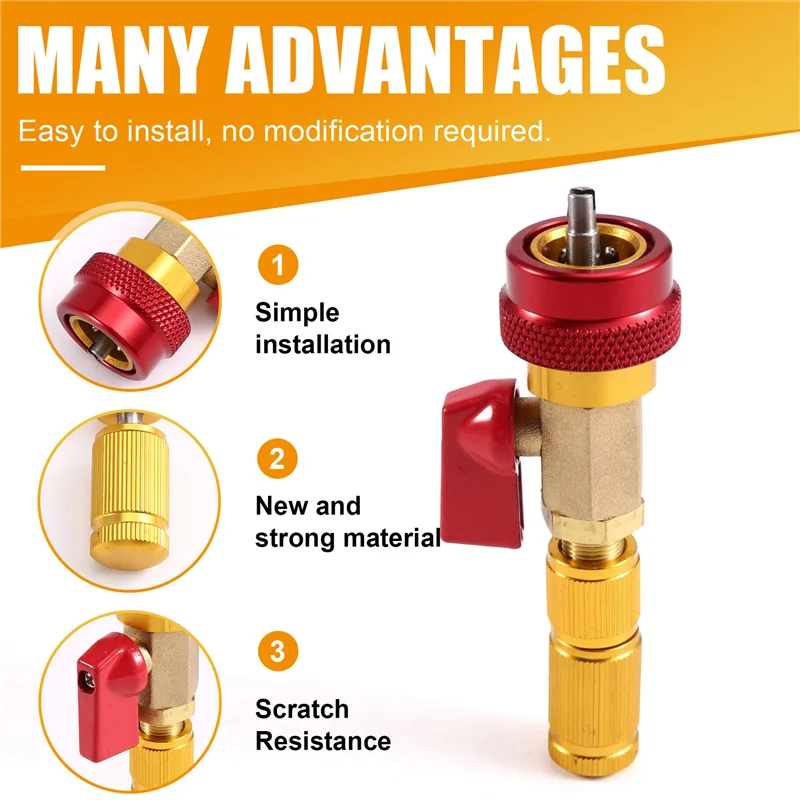 AT63-R134A Valve Core Tool Air Condition Valve Core Refrigeration Schrader Valve Core Remover Tool