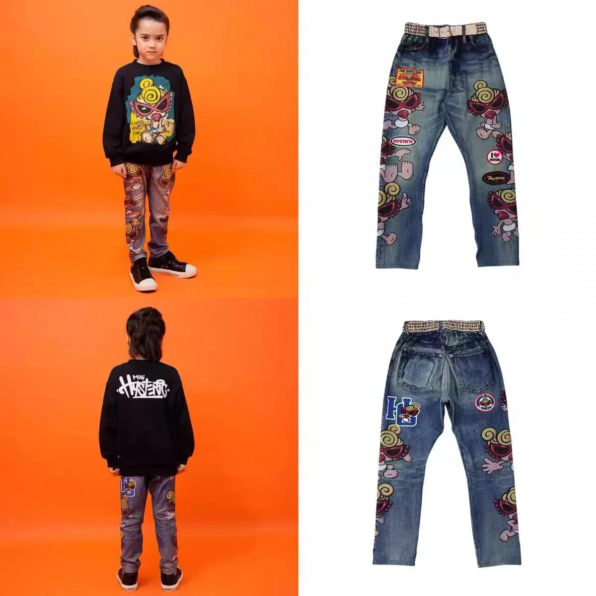 

Уличная одежда на осень/зиму 2025 г., элитная детская одежда, черные детские брюки большого размера из чистого хлопка