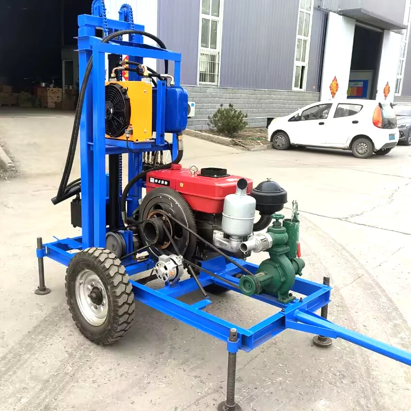 소형 우물 시추 시스템 - 맞춤형 22HP-35HP 200m 깊이 가능 수중 시추 장비