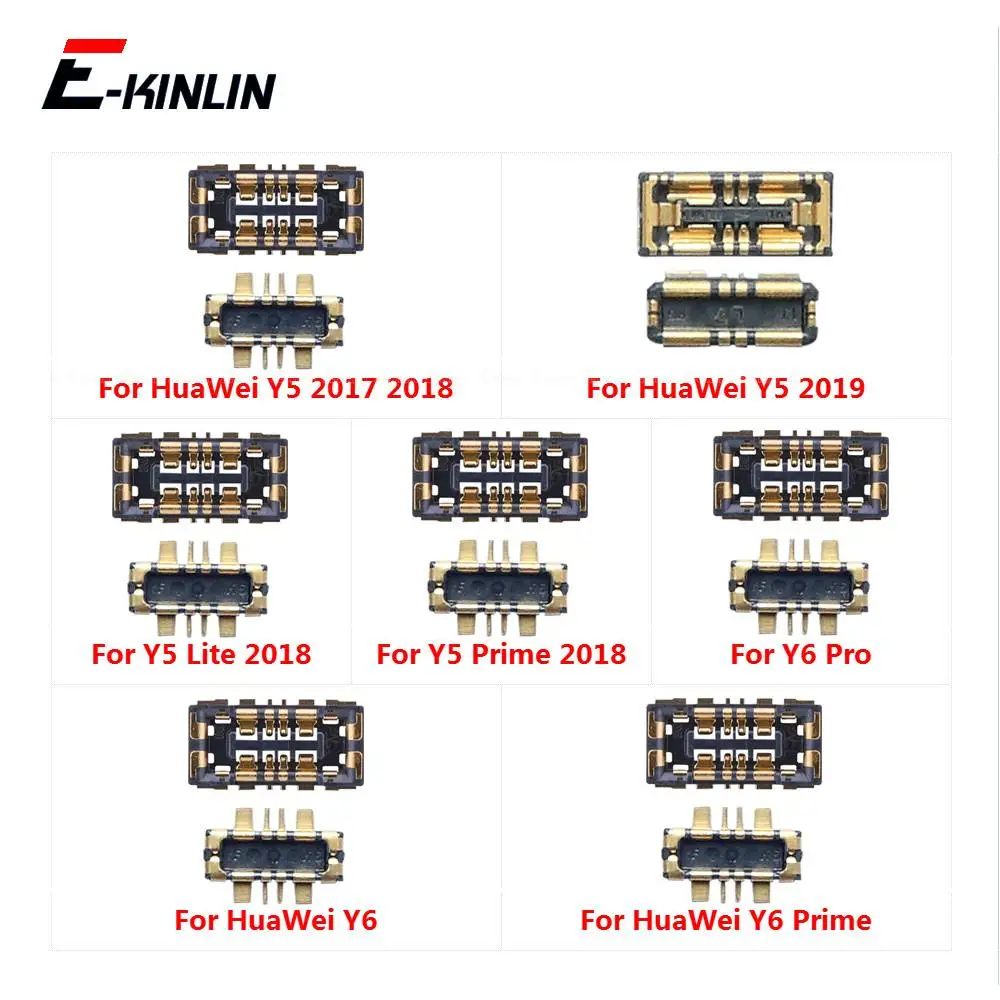 2pcs Inner Battery Connector Clip Contact Replacement For HuaWei Y5 Lite Y6 Pro Prime 2017 2018 2019 On Motherboard Flex Cable