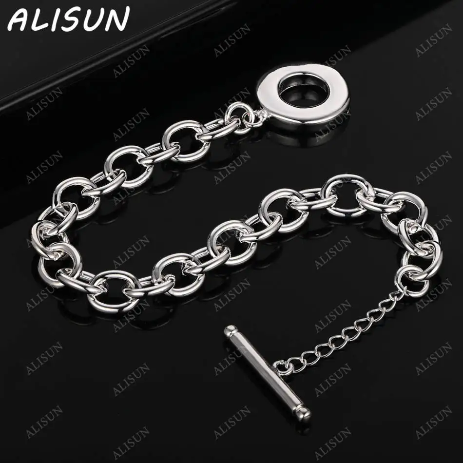 

ALISUN 925 Sterling Silver Chain Bracelets For Women Charm Trend Birthday Gifts Fashion Party Fine Jewelry