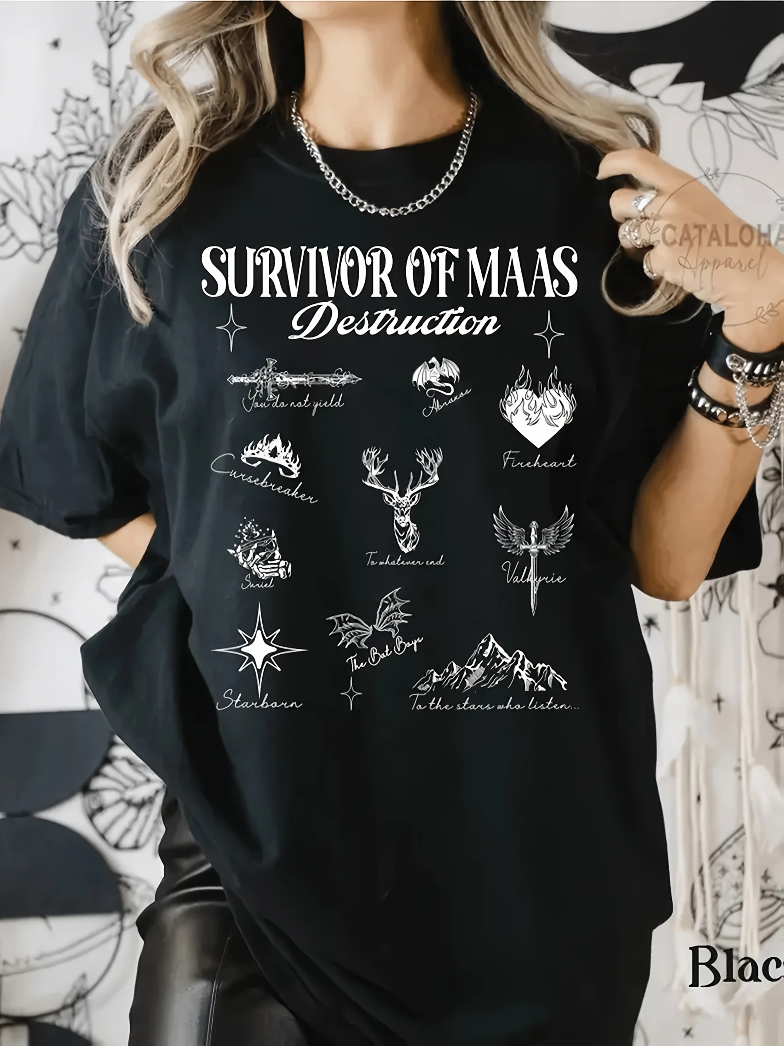 تي شيرت Throne of Glass، Crescent City، ACOTAR، Maas Survivor Book Club، Batboy، Fireheart، قميص Velaris 0XL-4XL #2