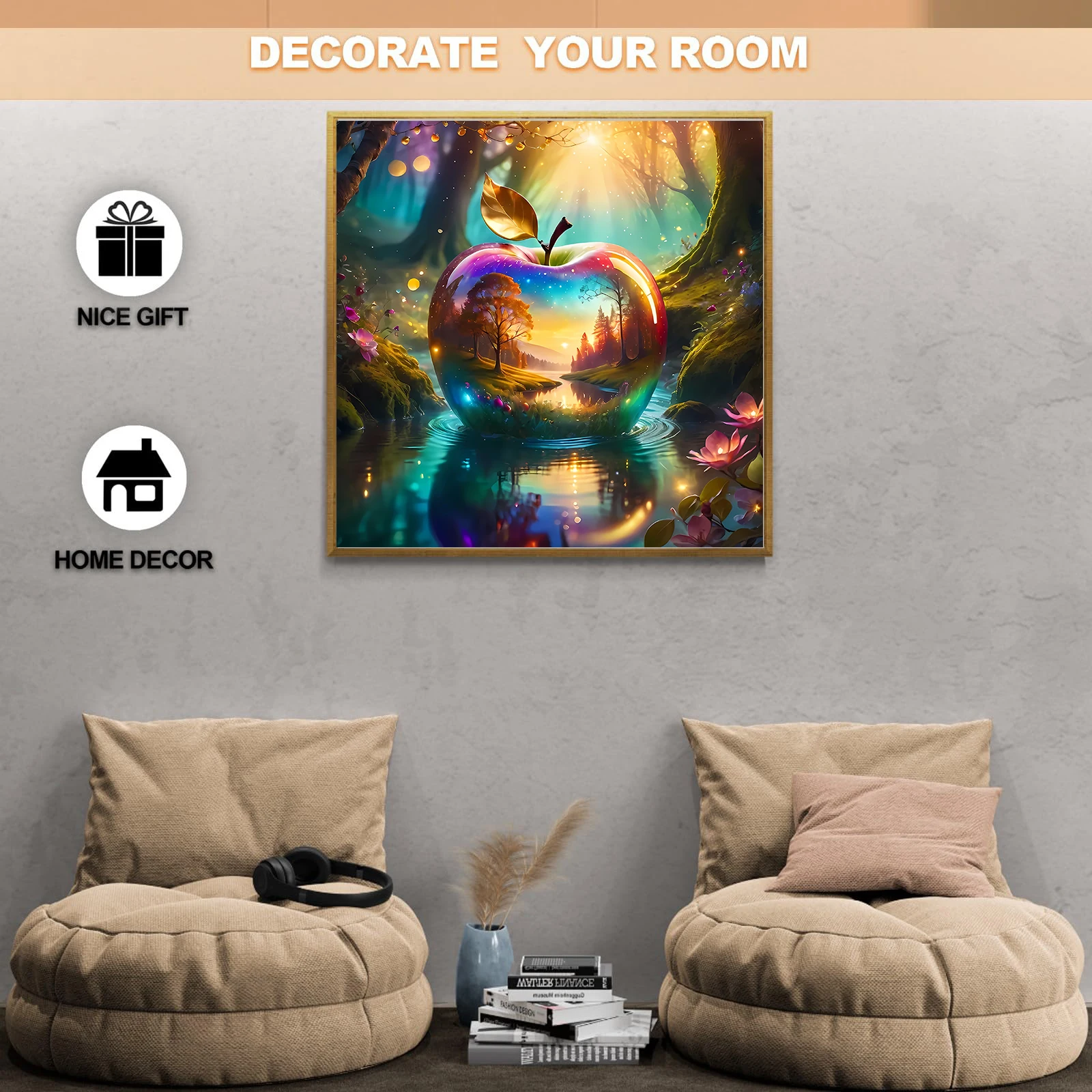 Appellandschap Creatieve houten puzzel, uniek onregelmatig houten speelgoed in de vorm van een dier, creatieve handgemaakte decoraties, woondecoratie