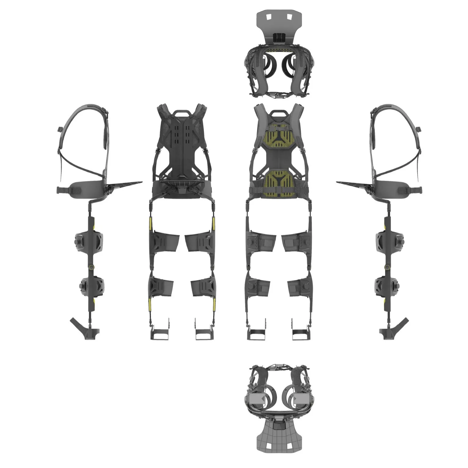 Lower limb load-bearing passive mechanical exoskeleton handling - Image 2