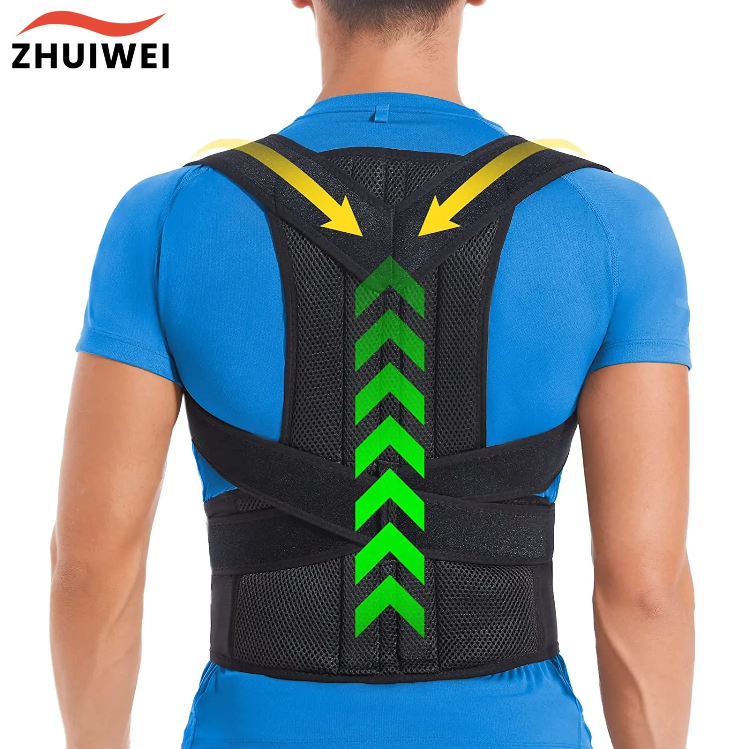 Back Posture Corrector for Upper and Lower Back Pain Relief,Adjustable Fully Back Support Improve Back Posture, Lumbar Support