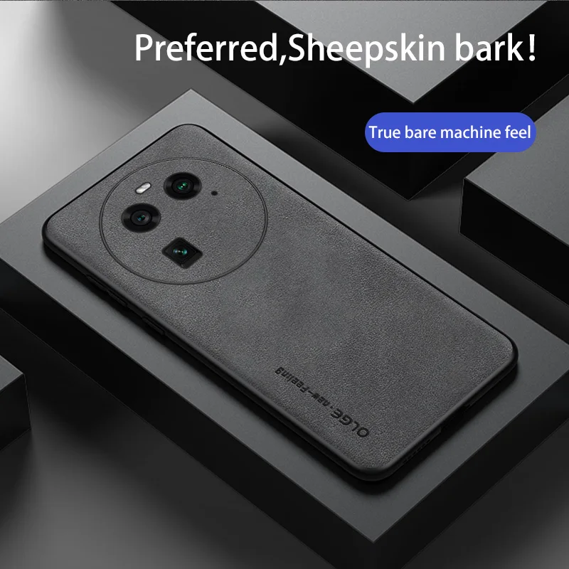 حافظة هاتف ناعمة من جلد الغنم ، غطاء خلفي من الجلد ، مقاوم للصدمات ، لهاتف oppo بحث x5 pro lite 5g ، findx6 x6pro