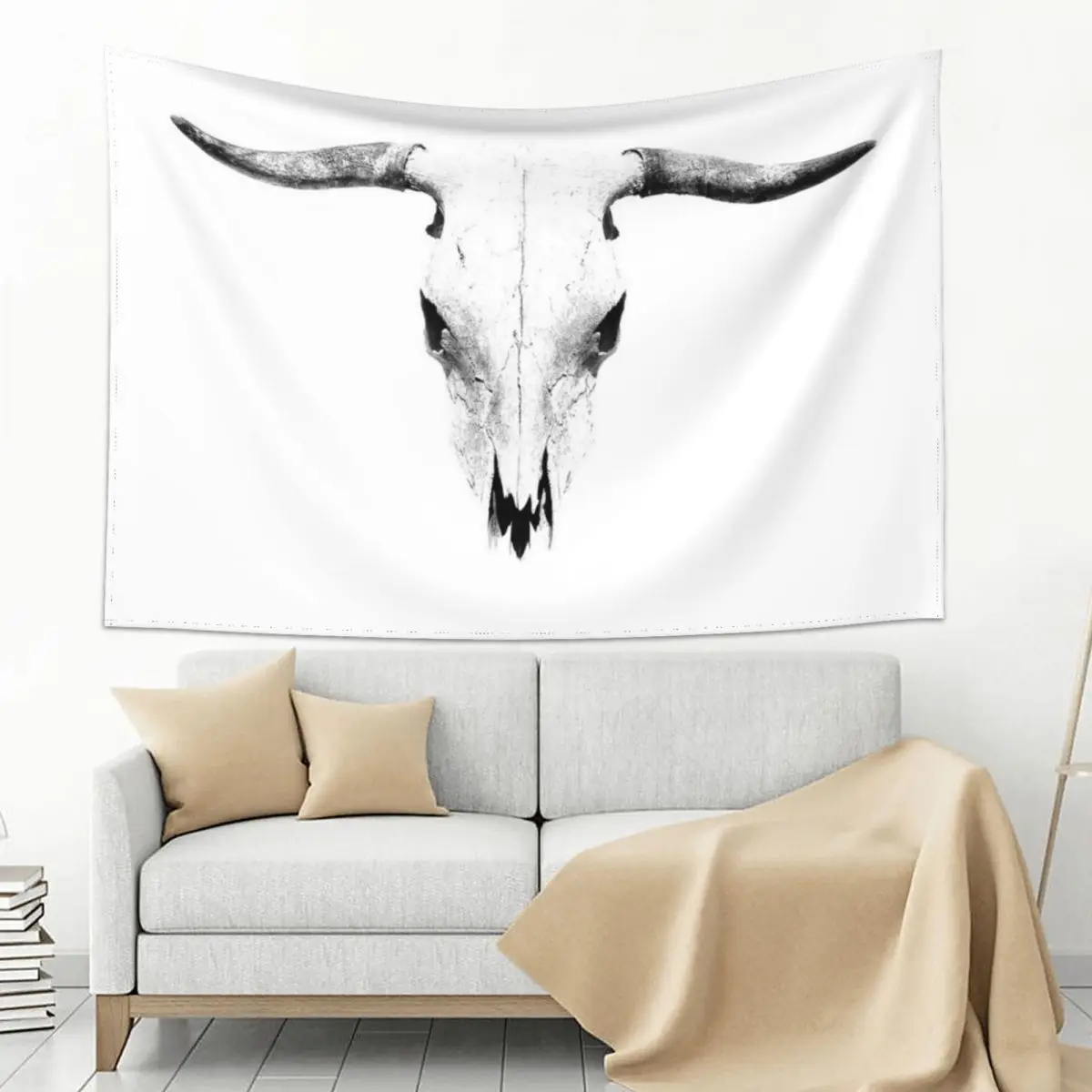

BULL SKULL Tapestry Wall Carpet Carpet On The Wall Aesthetic Room Decors Tapestry