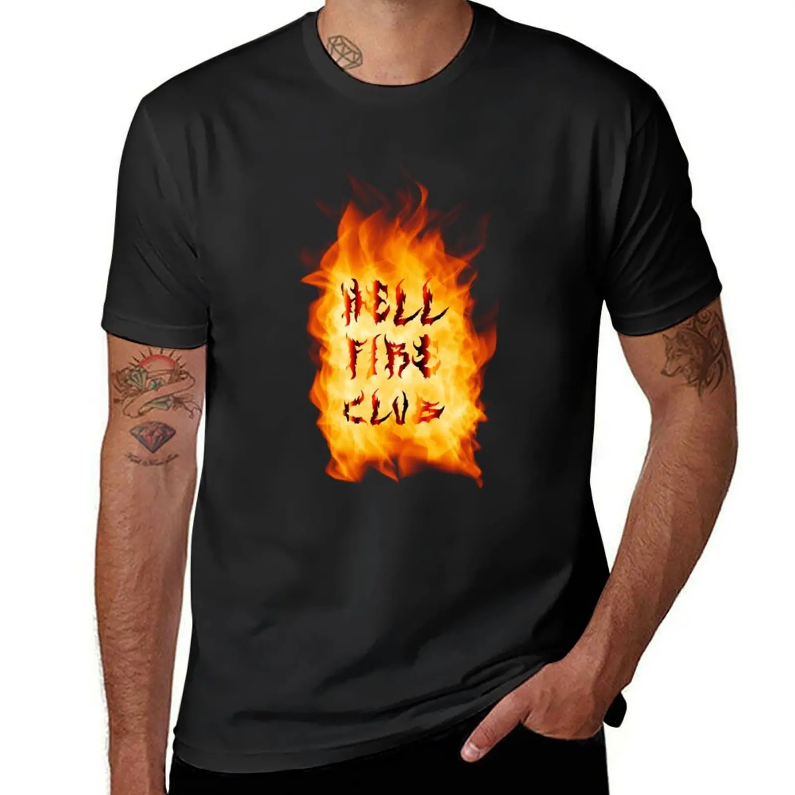 Hell Fire Club T-Shirt vintage heavyweights Men's clothing