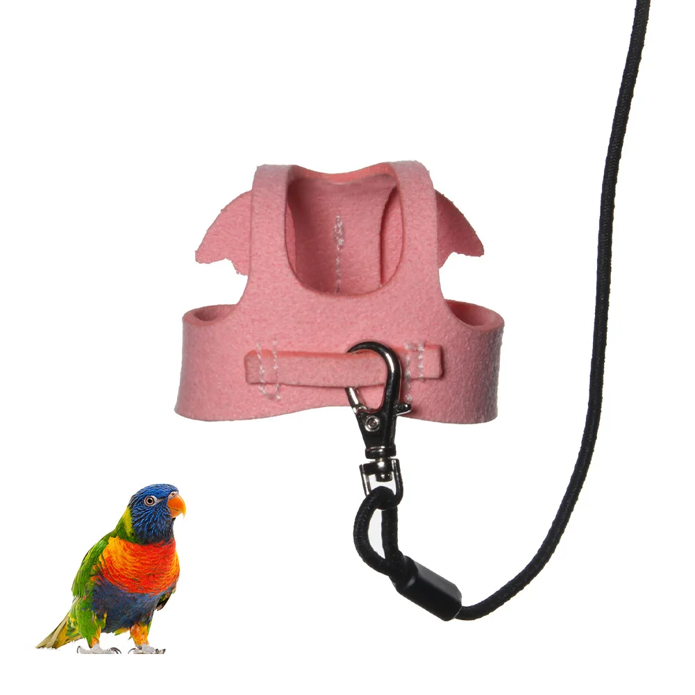 Bird Flight Harness Vest Anti Bite Flying Rope Parrot Flight Suit With Leash Training Accessories For Budgies Cockatiels