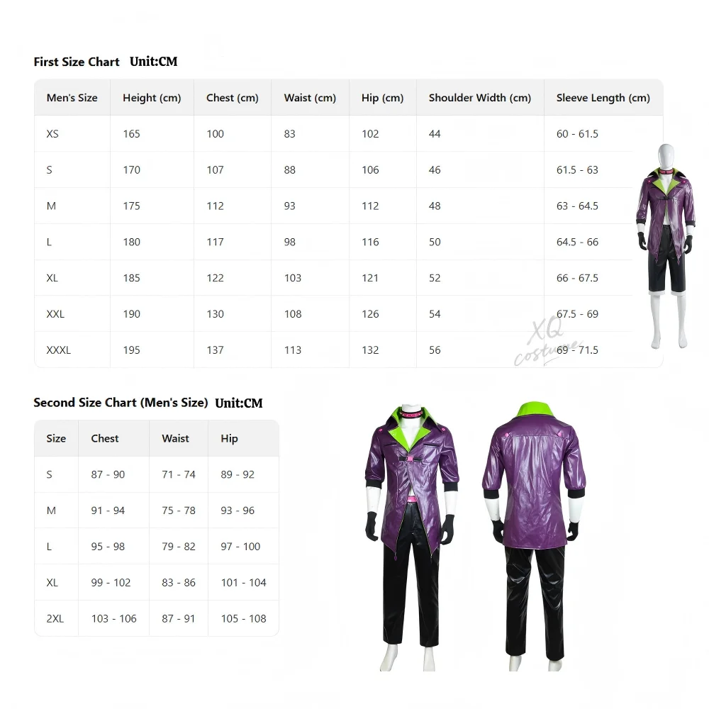 الرجال فرقة Lsekai جوكر تأثيري هالوين زي الأرجواني الدعاوى فيلم مهرج لعب الأدوار وتتسابق للبالغين حفلة تنكرية كرنفال