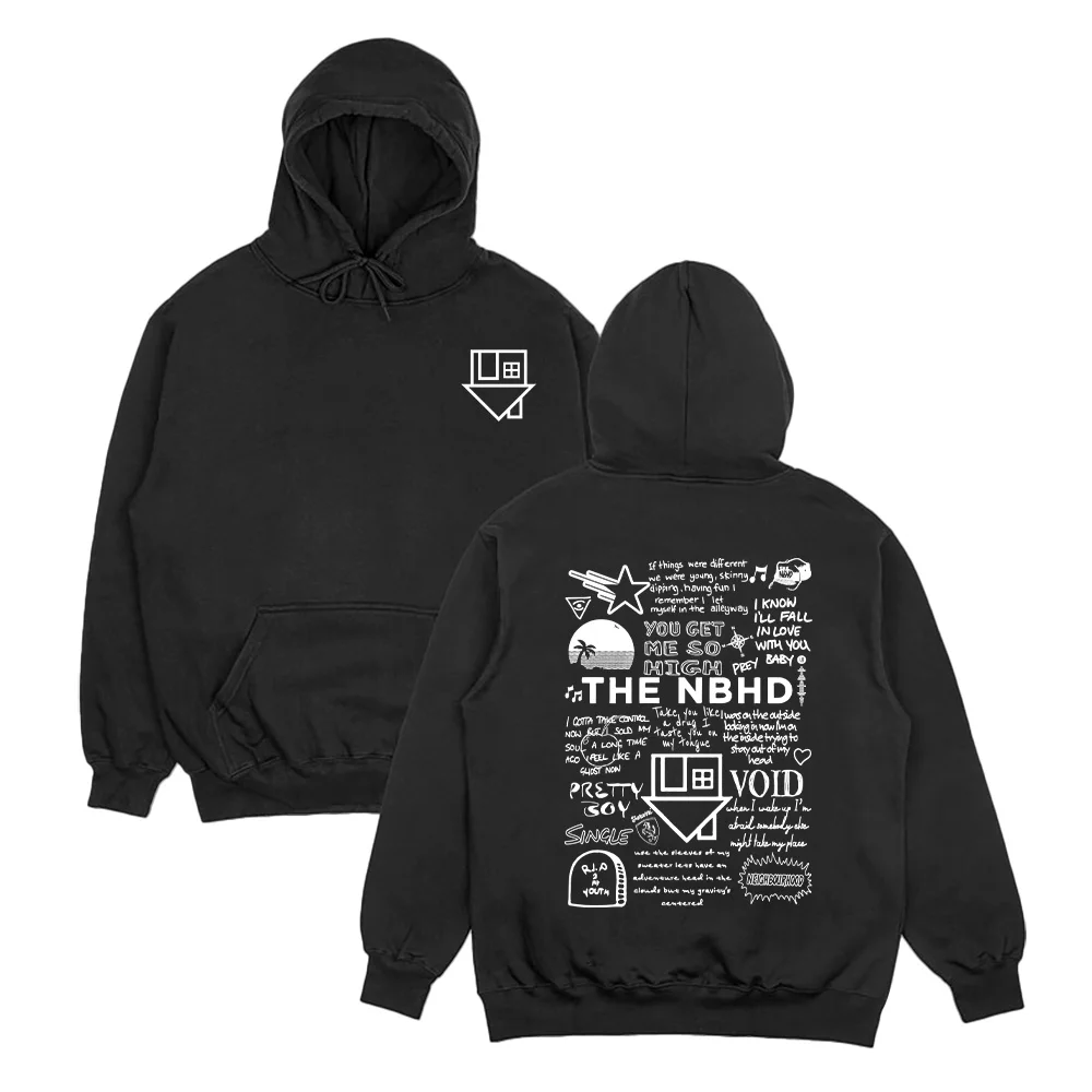 سترة بغطاء للرأس من The Neighborhood NBHD، ملابس خروج للجنسين، نمط الهيب هوب للرجال للخريف والشتاء، طباعة 100% من القطن الخالص