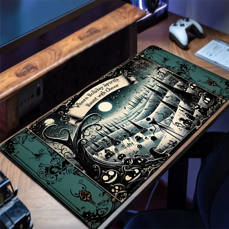 

Mouse Pad Gaming New Mousepad Disney Movies J-Jack S-skellington MousePads Table Keyboard Pad Non-Slip Soft Computer Desk Mat