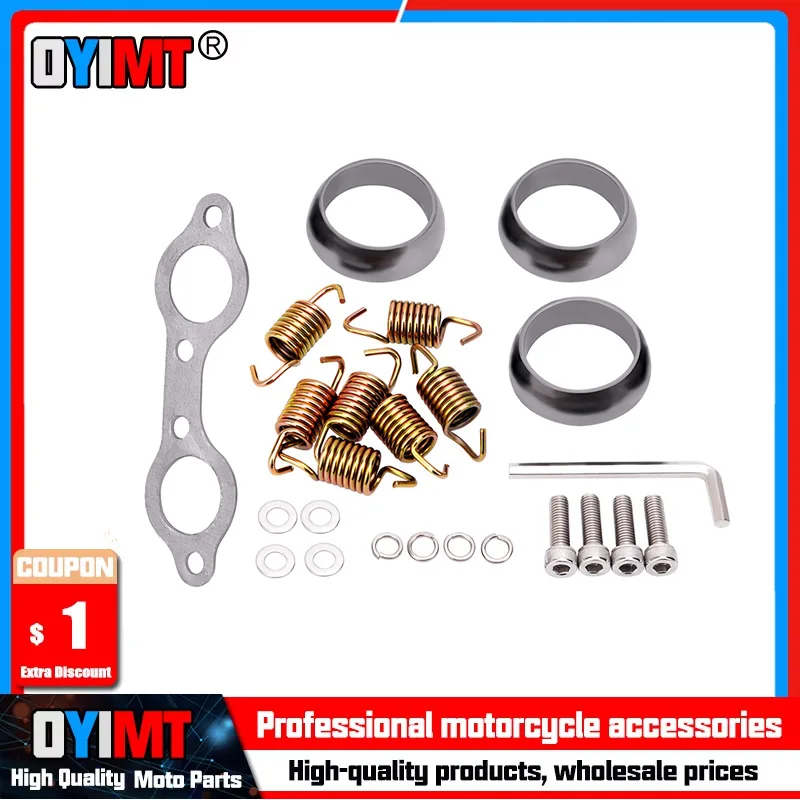 

Motorcycle Engine Exhaust Pipe Gasket Seal Spring Rebuild Kit For Polaris Ranger 700 Sportsman Touring 3610047 5811511 7041687