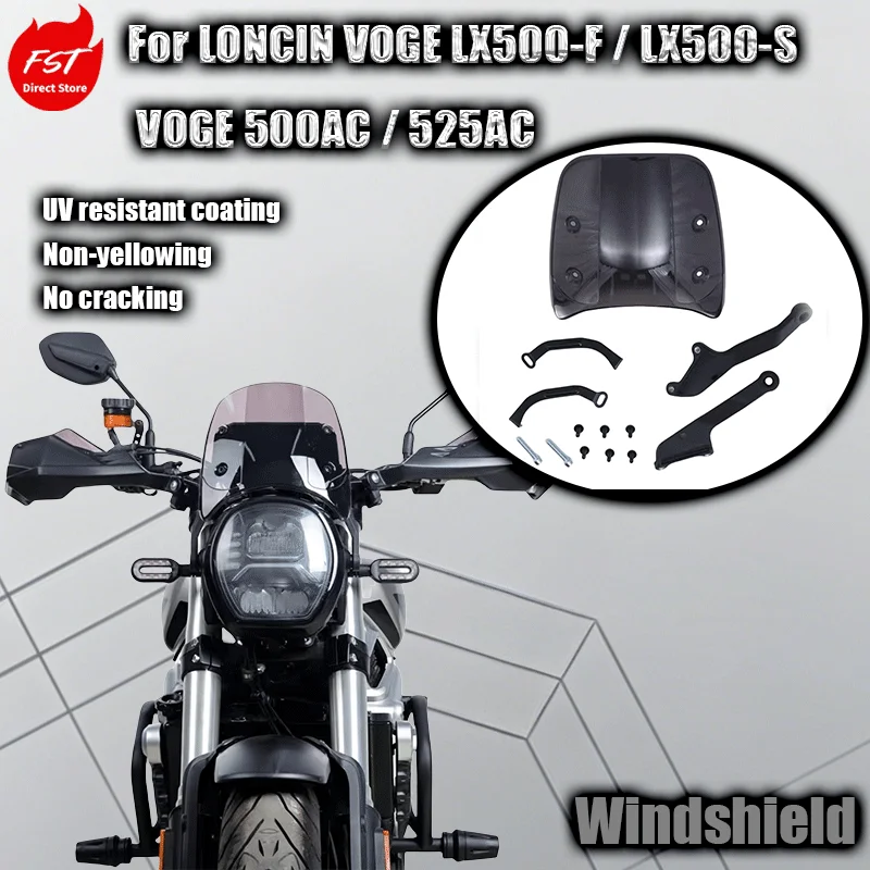 Modified Front Windshield & Handlebar Handguard for Loncin LX500-F LX500-S VOGE 500AC 525AC