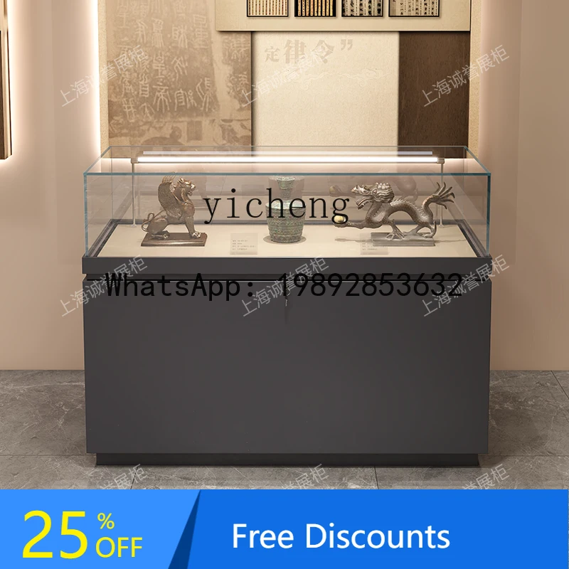 

Display Cabinet Cultural Relics Calligraphy and Painting Exhibition Showcase Showroom Dust-proof Glass Cabinet
